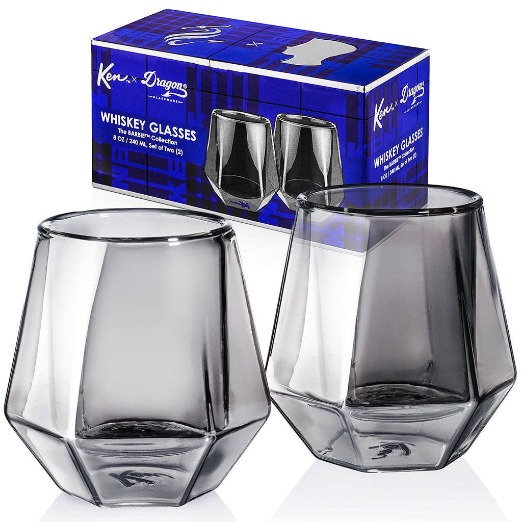 Barbie™ x Dragon Glassware® Ken™ Whiskey Glasses