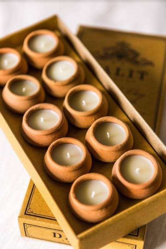 Handmade Terracotta candles - Rahul Box of 10