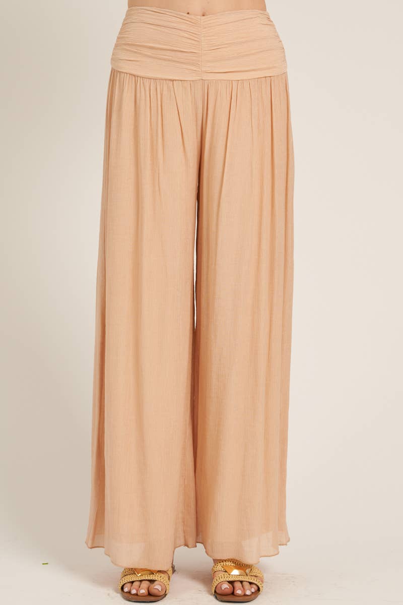 High Waisted, Wide Leg Flowing Pants - Choose Your Color