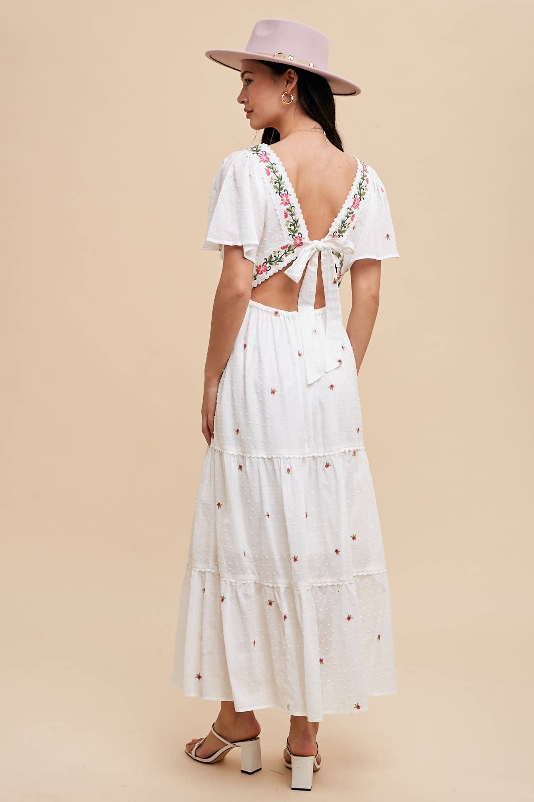 SWISS DOT EMBROIDERED DRESS