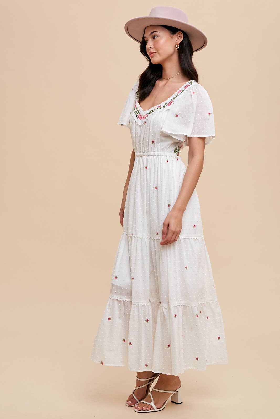 SWISS DOT EMBROIDERED DRESS