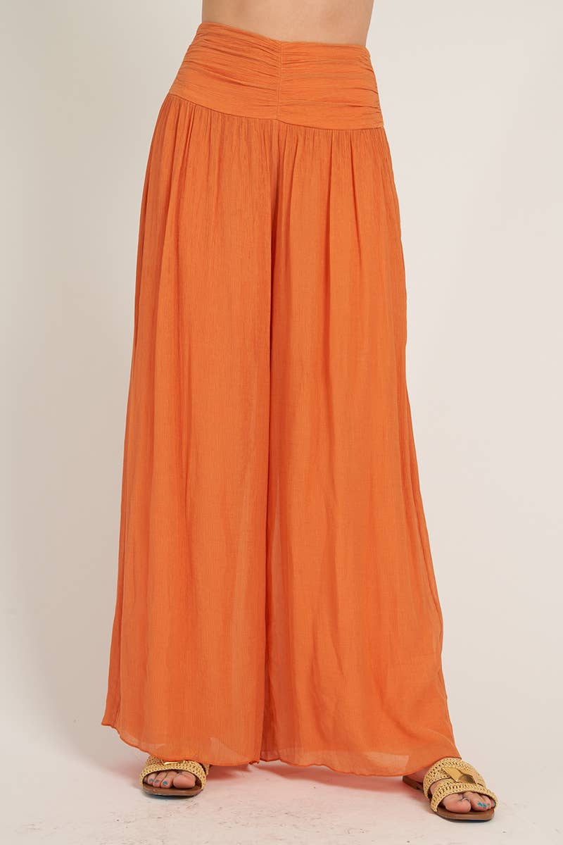 High Waisted, Wide Leg Flowing Pants - Choose Your Color