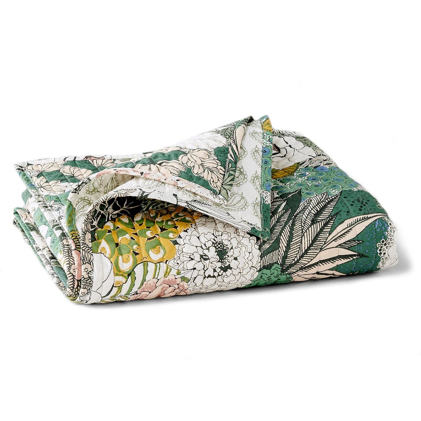 Bettina Floral Quilted Throw - Floral Print