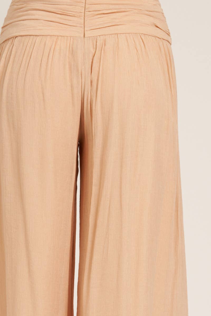 High Waisted, Wide Leg Flowing Pants - Choose Your Color